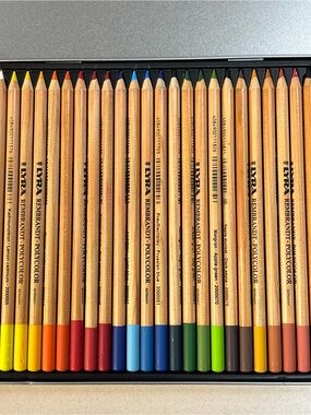 LYRA Rembrandt Polycolor 24 Colored Pencil Set Germany Artist Pencils Open Box
